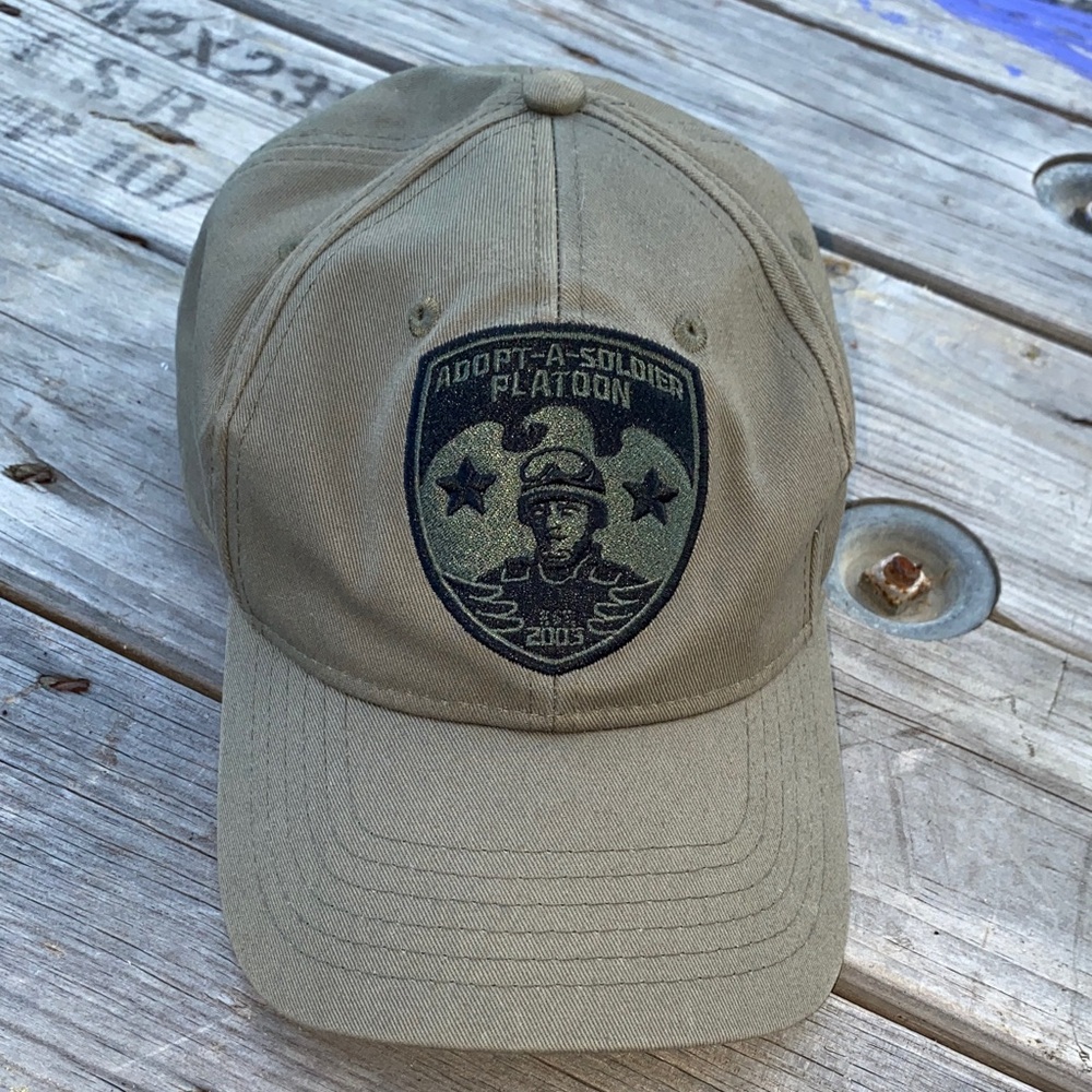 Adopt-A-Soldier Platoon 2003 100% Cotton Olive Green Adjustable Baseball Cap